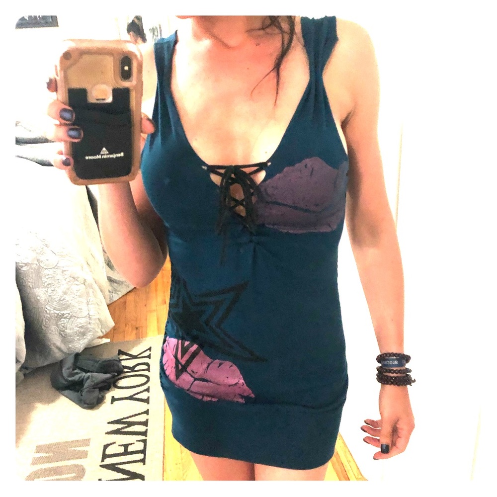 Dirty Couture turquoise mini dress